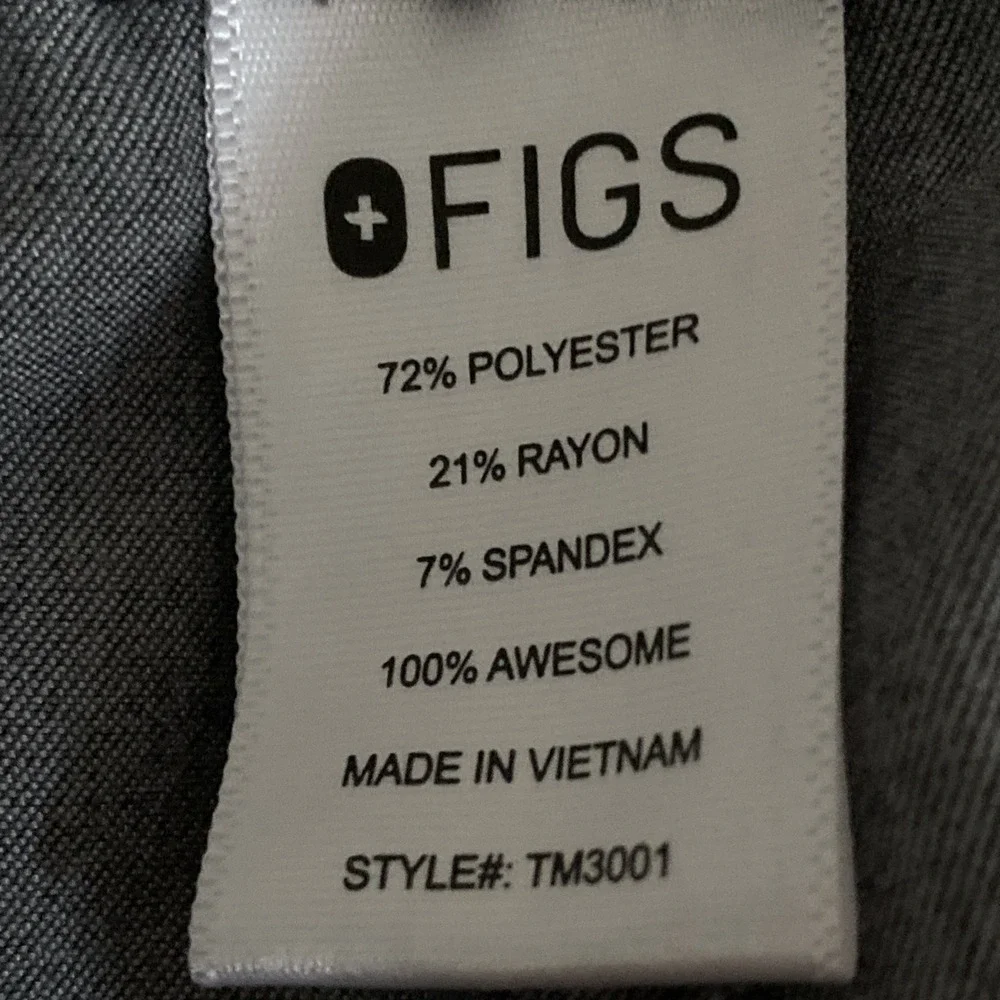 FIGS Men's Large Technical Collection Graphite Gray Scrub‎ Pants TM3001